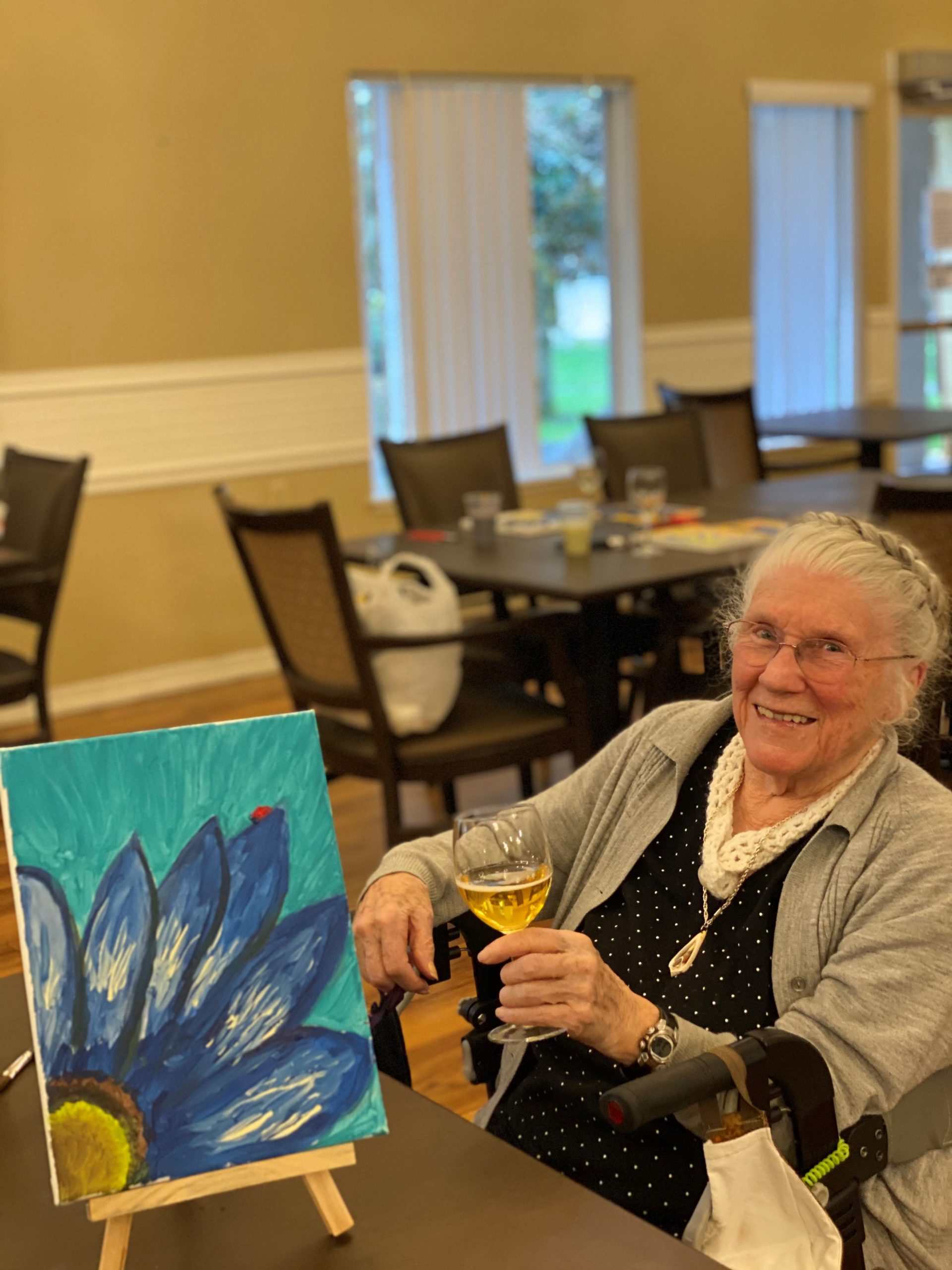Renton resident at painting event